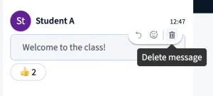 BigBlueButton Screenshot of thread replies