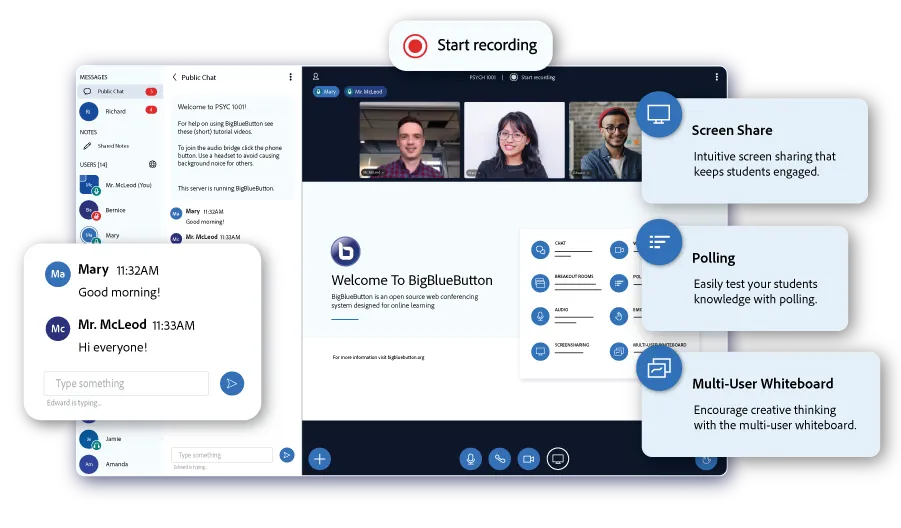 BigBlueButton optimized by Blindside Networks