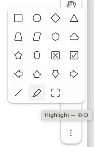BBB 3.0 whiteboard shapes and highlight tool