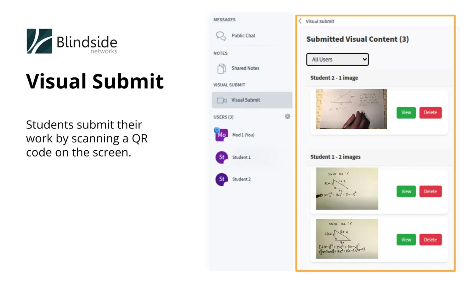 Blindside Networks is adding capabilities to enable learners to visually submit their in-class work for feedback in BigBlueButton